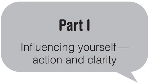 Part I: Influencing yourself — action and clarity