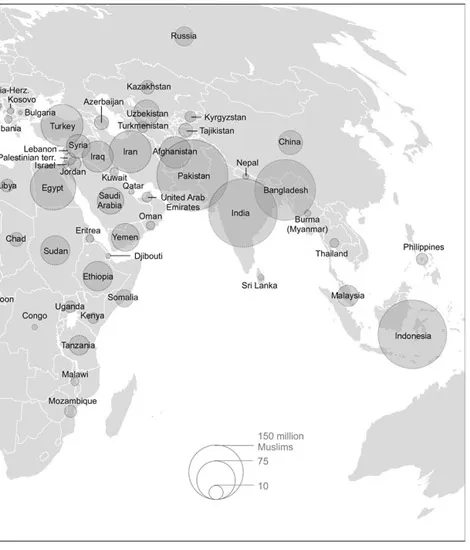Map 1.1 The global Muslim population