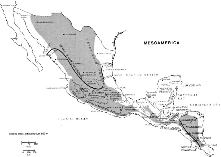 MAP 1.1 Mesoamerica.