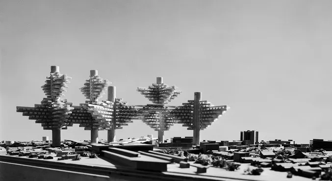 Figure 1.4 “City in the Air,” by Arata Isozaki, 1960