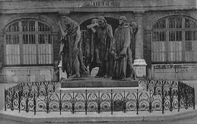 Figure 1.1 Facade of the Municipal Museum of Calais with Rodin’s monument to the Burghers