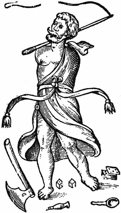 Figure 1.1 Engraving of a 'man without arms,' Ambroise Paré, Des monstres et prodiges (1573)5