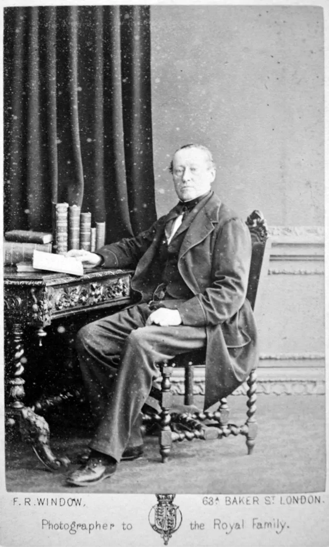 Figure 1.2 Carte de visite of Lord Chief Justice Cockburn in civilian dress, studio of F.R. Window.