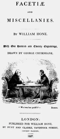 1.1 George Cruikshank, 'Hone and Cruikshank', in Facetiae and Miscellanies (London, 1827)