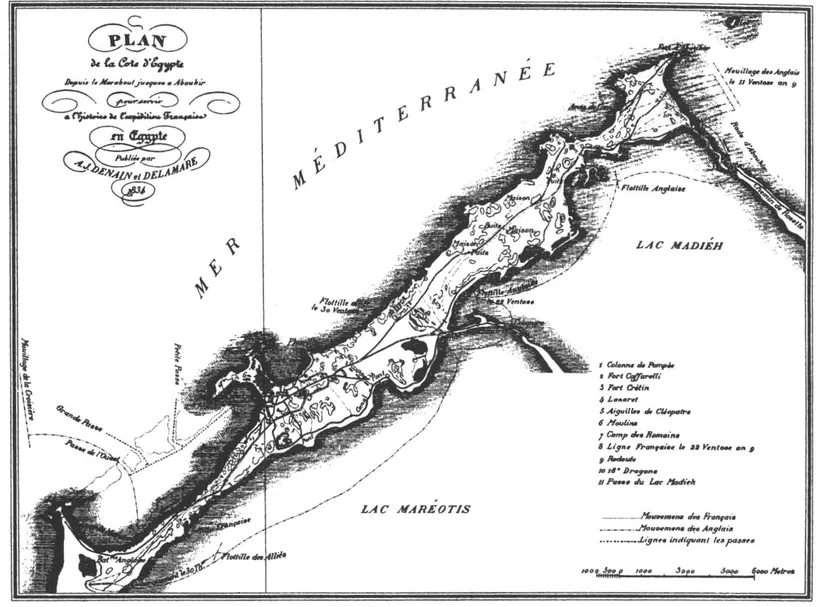 Map 1. Alexandria Coastal Region from 'Agami to Abu Qir (1834)