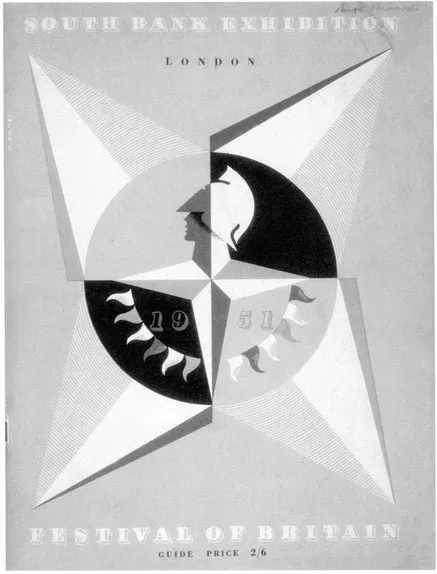 1.1 Abram Games's logo for the Festival of Britain as it appeared on the front cover of the Festival of Britain guidebook