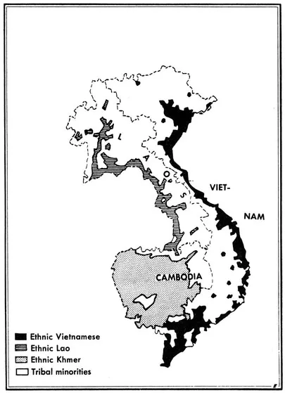 MINORITY AND MAJORITY POPULATIONS IN INDOCHINA