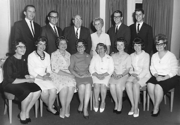 Figure 1.8 Charles and Lenora Madsen with their 12 children. Top row: Charley, Clifford, Dad Charles, Mom Lenora, Stan, and Robert. Front row: “Millie,” Charlene, Lora, Josephine/Jo, Myrtle, Mary, Carolyn, and Lenora “Kaye.”