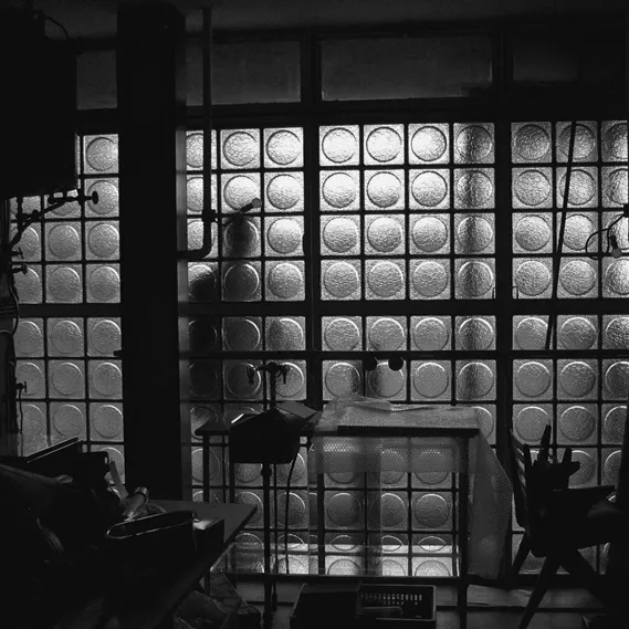 Figure 1.3 Pierre Chareau, Maison de Verre, Paris, 1928–32. Gynaecology surgery from the inside. Photograph Emma Cheatle, 2009, with permission of Robert Rubin