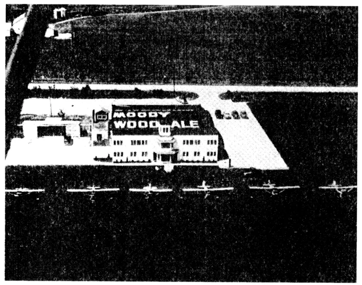 Figure 1.1 The Moody Woodale Airport from the air in the early 1950s