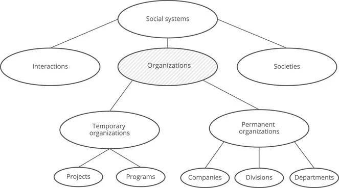 Fig. 1.1: Projects and programs as temporary organizations and social systems.