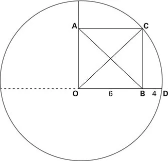 Figure 1.2 Solution to Gardner’s diagonal puzzle.