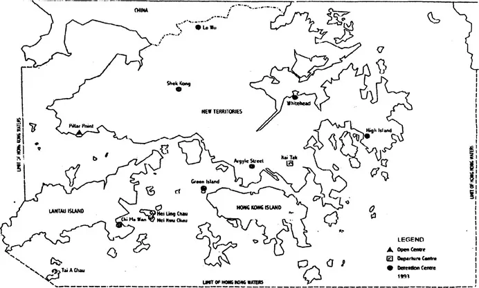 Figure 1.1 Location of Vietnamese Detention Centres