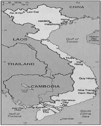 Map 1.1 China, North Korea, Vietnam, Laos, and Cambodia