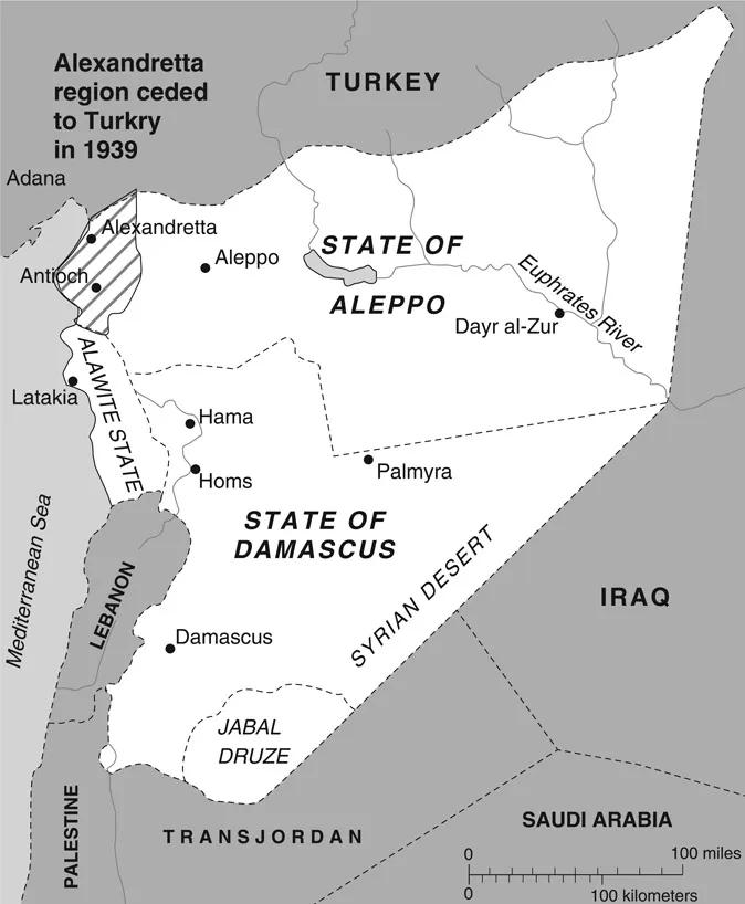 Figure 1.1 Syria Before World War II