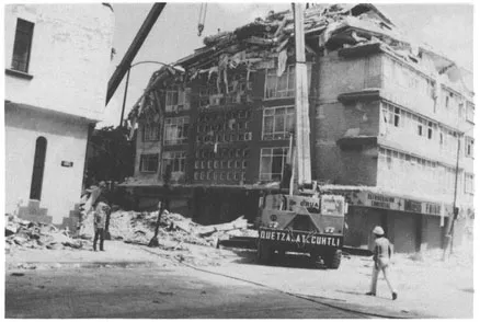 Mexico's suffering was symbolized and aggravated by the 1985 earthquakes. (Photo courtesy of Phyllis Duffy)