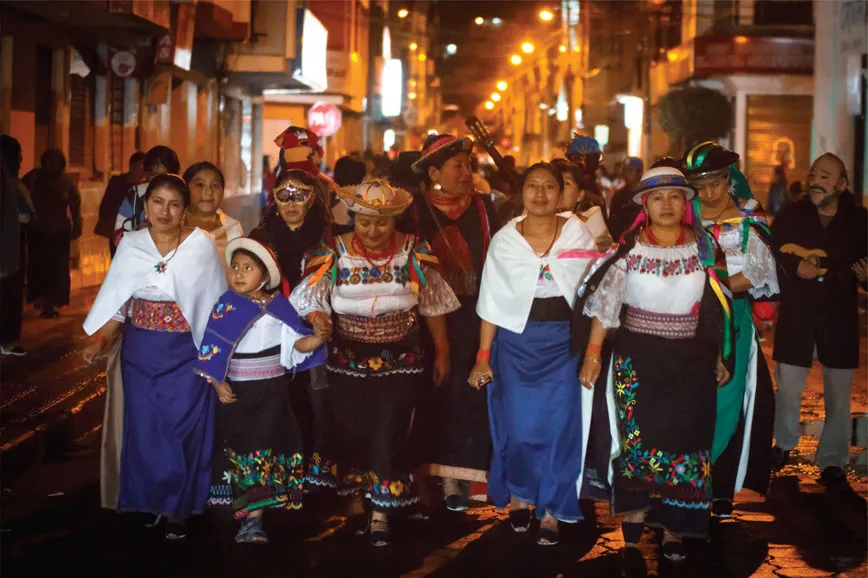 IMAGE 1.1 One of several celebrations that take place in Otavalo throughout the year. Credit: Daniel Romero /VW PICS/Universal Images Group via Getty Images.