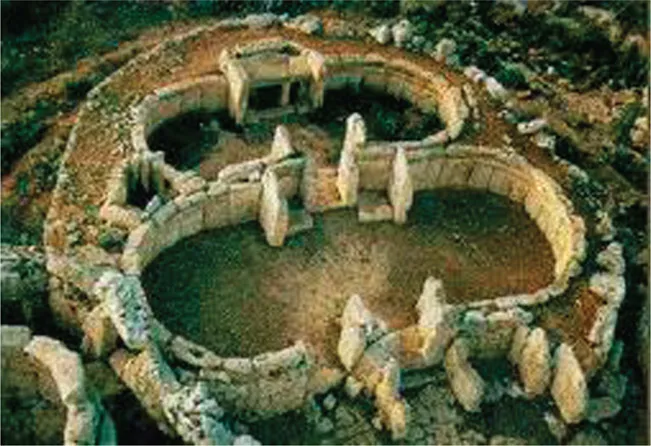 Figure 3. Ggantija Temple in Xaghra (3600â3000 BCE).