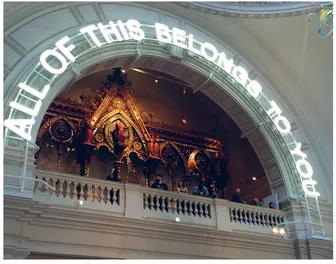 FIGURE 1: 01 A beautiful idea in the V&A Museum lobby in London