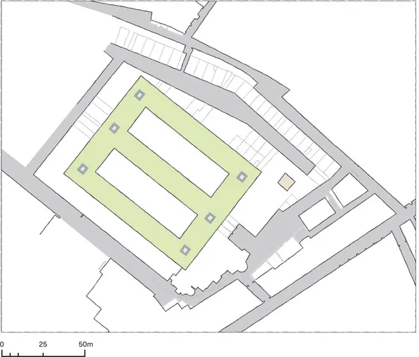 1.2 A mixed-use block of apartments and shops, Ostia.