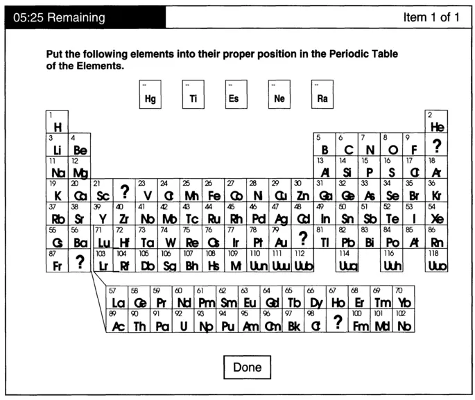 FIGURE 1 Example of drag-and-drop item type.