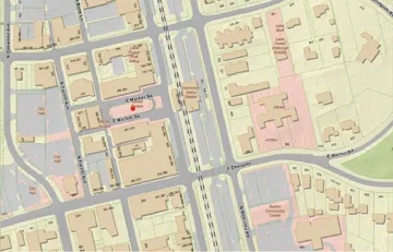 Figure 1-3. GIS Map of Market Square and Rail Line (Courtesy of City of Lake Forest.);