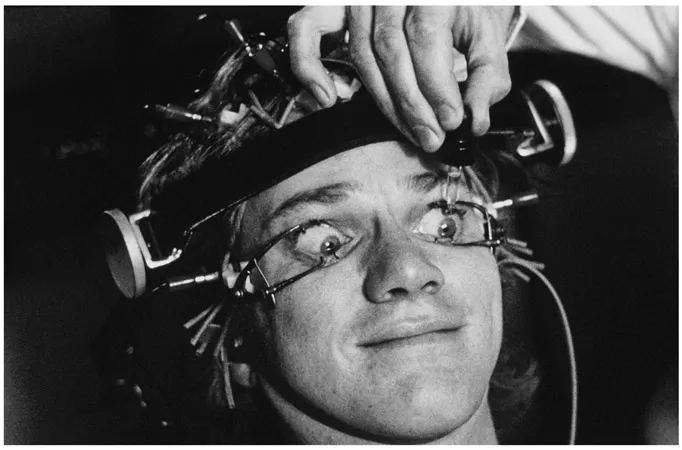 Figure 1.2 Alex at the movies (A Clockwork Orange, Stanley Kubrick, 1971. Credit: Warner Bros. Courtesy of the Kobal Collection).