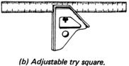 Fig. 1.4. Types of woodworker's try square.