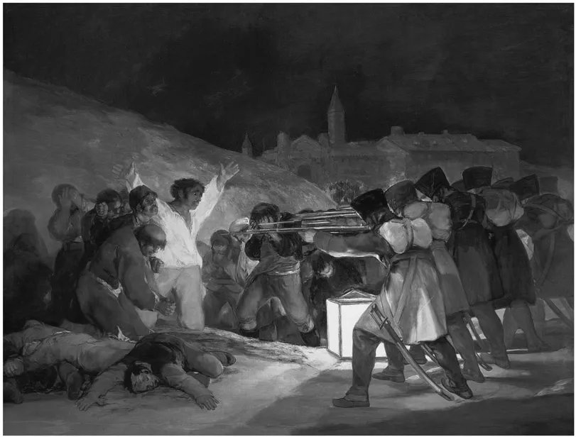 Photograph 1.1 Francisco Jose de Goya y Lucientes: The Executions on Pio Hill (3rd of May). Napoleon’s soldiers execute rebels in Madrid in 1808 … and spur nationalist sentiment in the process. Goya’s dramatic painting reflects the horrors of the French occupation of Spain, and the painter’s disillusionment with the French Revolution.