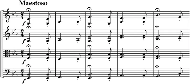 EXAMPLE 1.3 Passage in 2/4.