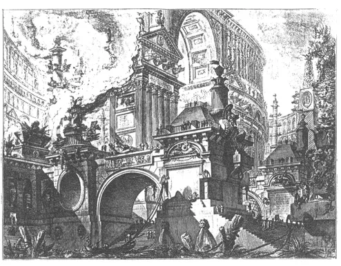 Fig. 34 G. B. Piranesi, Magnified Porto, da: Opere Varie, 1750