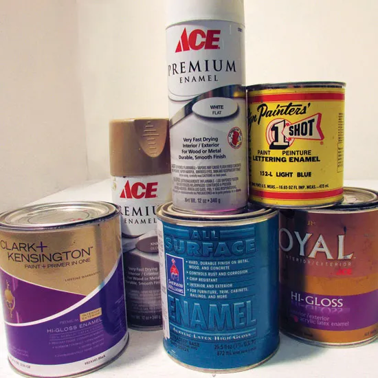 Figure 1.3 Although it is an imprecise term, many types of paint may be labeled “enamel.”