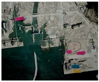 Site plan by students at Kyoto University of Art and Design of Shizugawa, where they designed and constructed a new workplace and warehouse for local fishermen as part of an AfH post-tsunami workshop.