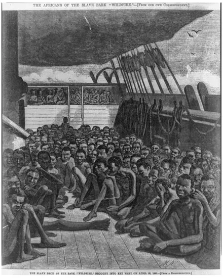 Figure 1.2 Enslaved Africans on board a slave ship. Library of Congress, Images of African-American Slavery and Freedom, LC-USZ62-41678