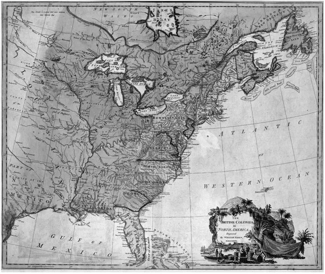 Map 1.1 The British colonies in North America. Courtesy of the New York Public Library, 484202