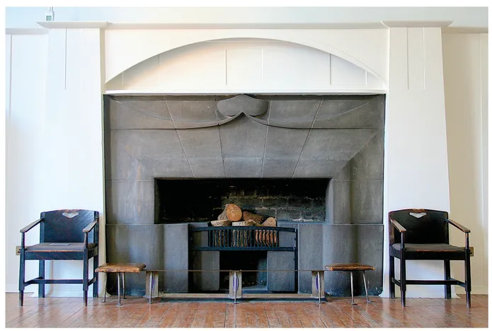 1.2 Fireplace, Glasgow School of Art, by Charles Rennie Macintosh