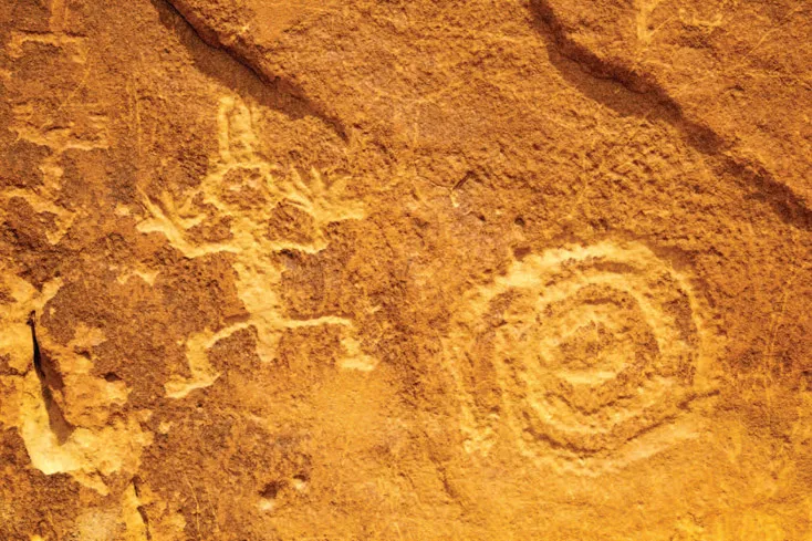 Figure 1.1 Arizona petrified-forest petroglyphs of Anasazi origin, c. 700–1300 A.D.