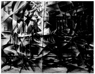 Figure 1. Giacomo Balla, Auto en Course, Etude de Vitesse, 1912, oil on canvas, 55.6 à 68.9 cm, Museum of Modern Art, New York (© DACS, London 2007)