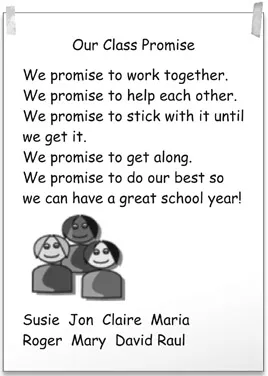 Figure 1.5 Anchor Chart: Our Class Promise
