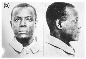 FIGURE 1.1 The Wilt West-William West case demonstrated that photographs and Bertillon measurements of persons were not accurate methods for identification. Will West (a) and William West (b).