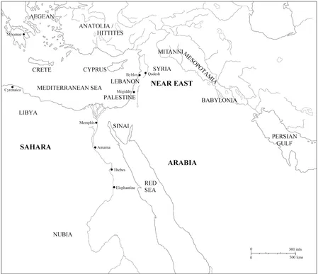 Figure 1:1 Map showing Egypt and its world.