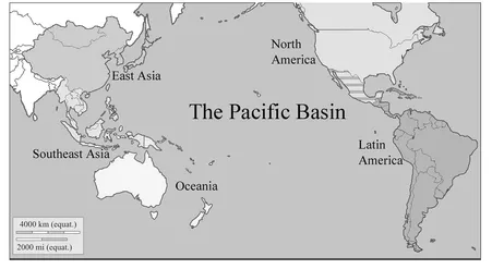 Figure 1.1 Areas of the Pacific Basin