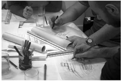 Figure 1.1 Decision making through sketching. (Image produced by Dr Marianthi Leon.)