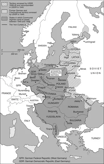 Map 1.1 The Soviet Union in Eastern Europe