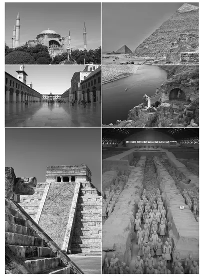 Figure 1.1 Early major projects Sources: Hagia Sofia © Uozdil | Dreamstime.com; Terracotta Warriors © Contax66 | Dreamstime.com; Rumkale © Hayk Harutyunyan | Dreamstime.com; Great Umayyad © Angela Ostafichuk | Dreamstime.com; Mayan Pyramid © Joao Virissimo | Dreamstime.com; Gisa Pyramid © Francisco Caravana | Dreamstime.com