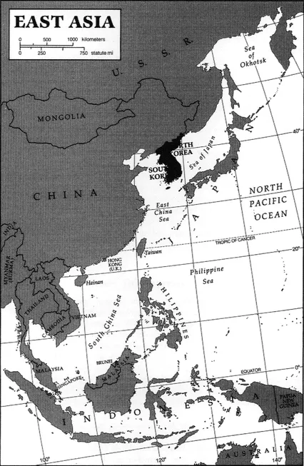 FIGURE 1.1 Korea in its East Asian setting (map by Carl Mehler)