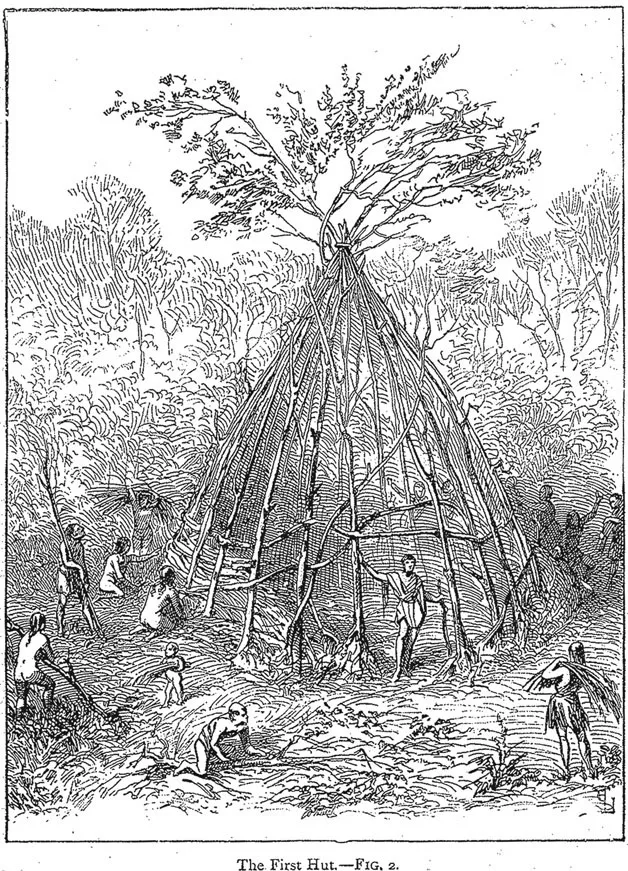 Figure 2 Viollet le Duc’s first hut.
