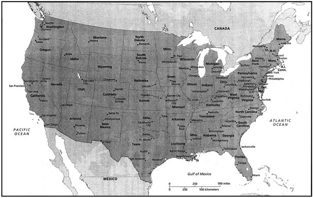 Figure 1.1 Map of the United States