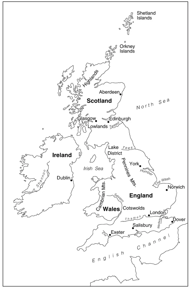 The physical features of the British Isles