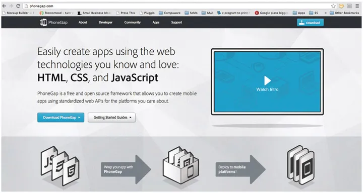 Figure 4.3: PhoneGap’s website.